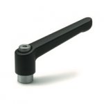 Adjustable hand levers GN with bushing and retaining screw INOX