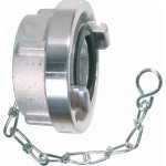 STORZ blind couplings with chains, hammered out aluminium