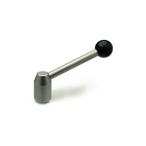 Adjustable stainless steel lever with threaded bush