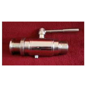 Tank connector with ball valve and wine thread 5/4
