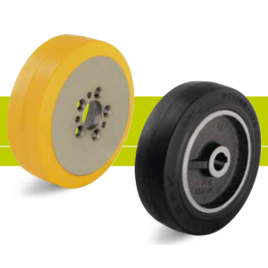 Truck wheels, drive and running wheels for forklift trucks
