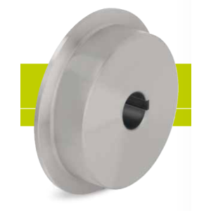 Flanged driving wheels of solid steel with keyway