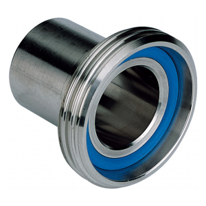 Threaded coupling smoothly according to DIN 11 851
