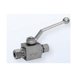 Stainless steel high pressure ball valves with cutting ring connections