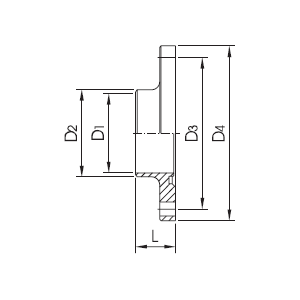 SV- flange with nut