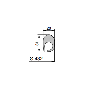 Mannlochdichtung 96430/96330 für Modell 400AZ  (G/400AZ)