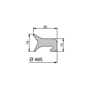 Mannlochdichtung 96380 für Modell T1/450-T/450-TV/450-5V/450  (G/T450)