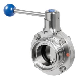 Butterfly valves with DIN EURO external threads