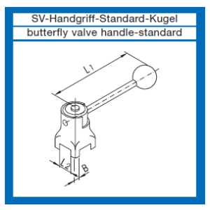 Handle for EURO disc valves Standard