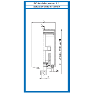 Butterfly valve pneumatic actuator double acting air to open / air to close