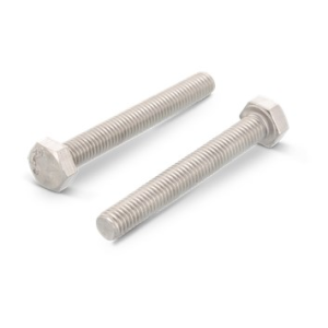 Stainless steel hex head screw with thread to DIN 933