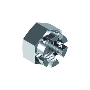 Stainless steel crown nuts DIN 935