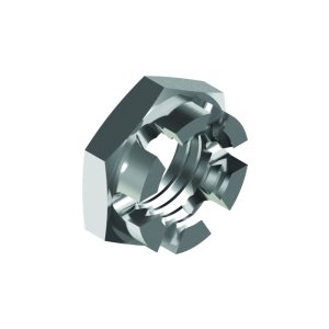 Stainless steel crown nuts low form DIN 937