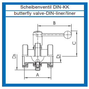 Scheibenventile AWH mit DIN Innengewinden  pneumatisch