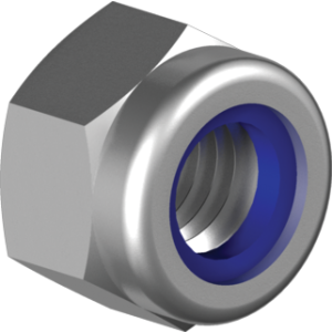 Stainless steel self-locking nuts with plastic insert