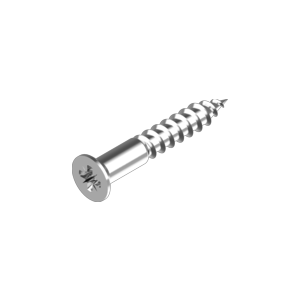 Stainless steel countersunk wood screw with cross recess DIN 7997