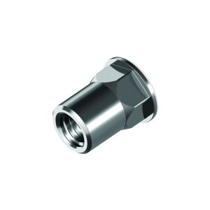 Blind rivet nut, flat head with hex shank DIN 9317