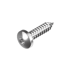 Stainless steel pan head screw with Torx security and Pin DIN 9485