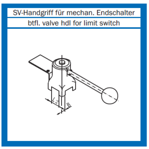 Handgriff für EURO Scheibenventile mit mech. Endschalter