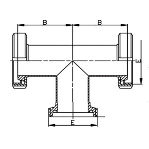 T- Stück DIN KgM / KgM / AG