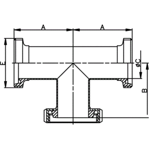 T- Stück DIN AG / AG / KgM