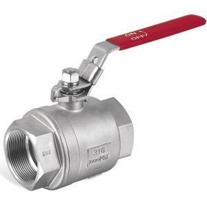 Edelstahl Kugelhahn 2- teilig mit beidseitig Innengewinde  BSPT  PN64