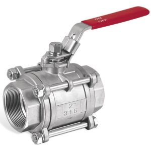 Edelstahl Kugelhahn 3- teilig mit beidseitig Innengewinde BST