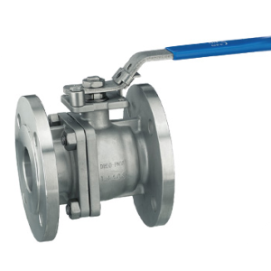 Stainless steel flanged ball valve 2 - piece with ISO flange