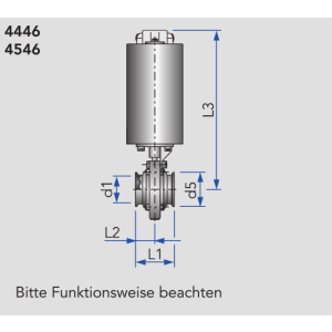 Scheibenventile KIESELMANN DIN Clamp/ Clamp PNEUMATISCH