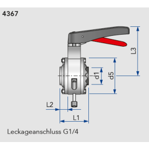 Leckage- Scheibenventil KIESELMANN S/S Kleinflansch DIN  handbetätigt