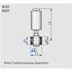 KIESELMANN Kugelventile G-G  pneumatisch betätigt