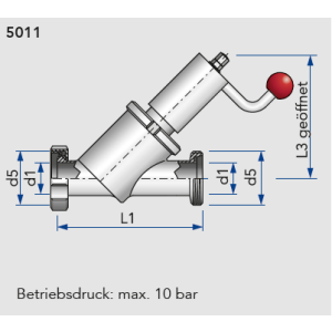 Vollstrom Schrägsitzventil G-K/M  handbetätigt