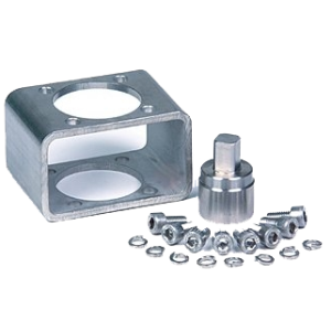 Butterfly valve mounting kit for rotary actuators