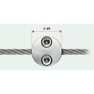 Tragseilhalter für Seil 6mm  M8x25mm  1.4404