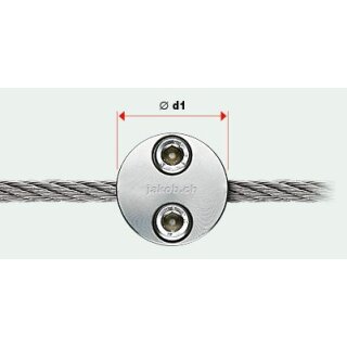 Tragseilhalter für Seil 8mm  M8x15mm  1.4404