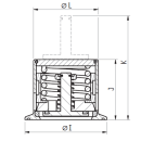 Definox Überdruck- / Vakuumventil Anschluss Clamp BS 4825  2"  1 bar