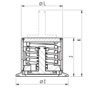 Definox Überdruck- / Vakuumventil Anschluss Clamp BS 4825  2"  1 bar