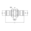 Schottverbinder mit O-Ring  1.4404