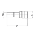 Steckreduktion mit O-Ring  1.4404