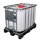 IBC Container 120x80x117cm Einfüllöffnung NW150  Auslaufarmatur NW50 auf Kunststoffpalette  800 Liter  UN- Zulassung