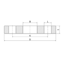 Flansch glatt EN 1092-1 DN400/406  PN10  1.4404