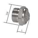 Schalldämpfer mit Edelstahl Drahtgewebe 1/4"...