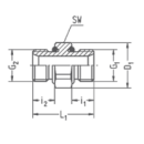 Doppelnippel mit gekammertem O-Ring  1.4404