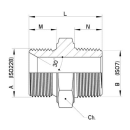 Doppelnippel HD  ISO 228 / ISO 7  1 1/4"  40 bar...