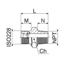 Doppelnippel HD  ISO 228 / NPT  1 1/4"  40 bar  1.4404