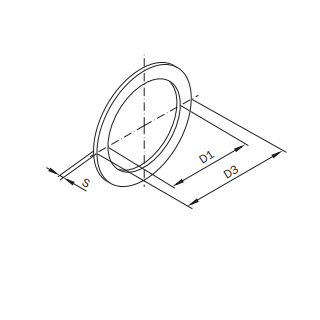 PTFE Druckring für AWH Stirnschauglas DN50  50/78