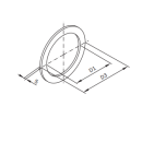 PTFE Druckring für AWH Stirnschauglas DN150 150/190