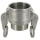 KAMLOK Mutterteil mit Außengewinde 6" und Sicherheitsverschluss Security Lock DN150 Edelstahl  1.4401