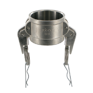 KAMLOK Mutterteil Kappe mit Sicherheitsverschluss Security Lock DN150 Edelstahl  1.4401