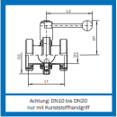 Scheibenventil EURO mit DIN Innengewinde/ Innengewinde